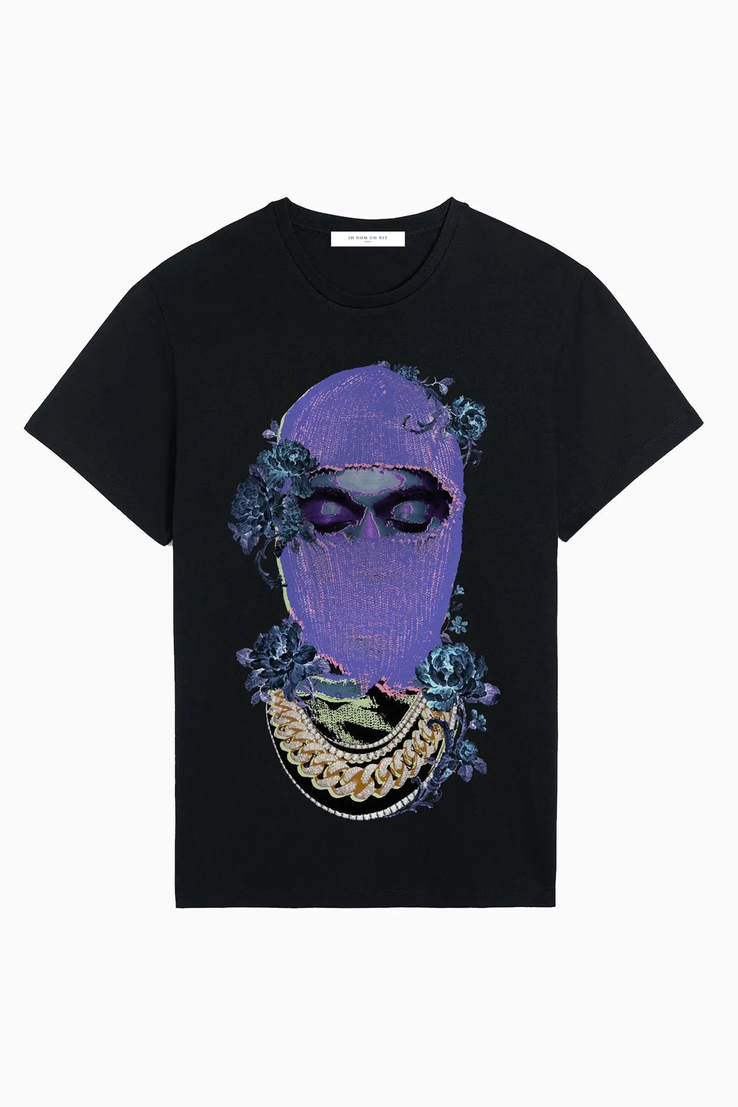 IH online NOM UH NIT Mask On Black T-shirt