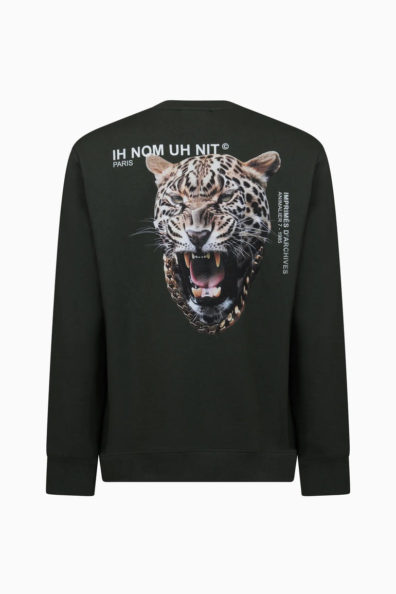 Leopard Print Crewneck Ih Nom Uh Nit sweater